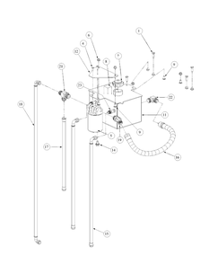 Hydro Pump Assembly Diagram and Parts List for M48-KWS 53AB5D4M150-17-HP Cub Cadet Lawn Tractor